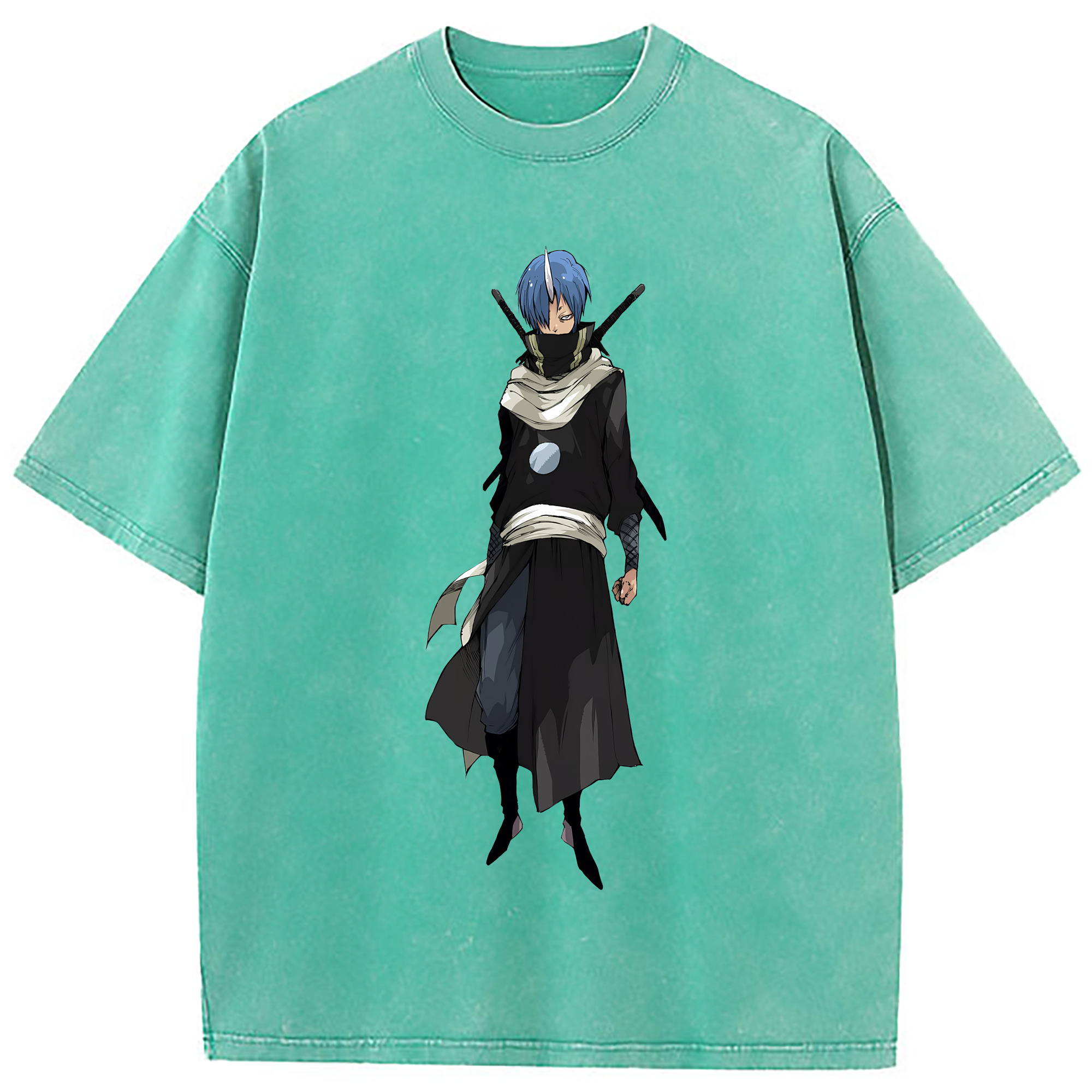 （画像用） 転スラ Regarding Reincarnated to Slime 綿100% ヴィンテージ風 半袖Tシャツ（フロントプリント）